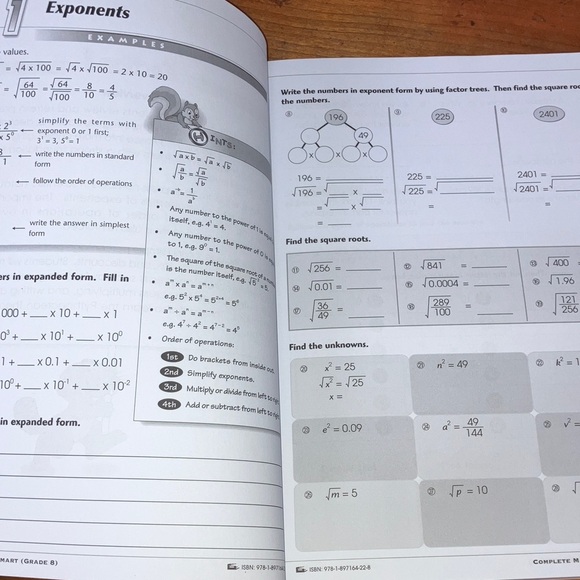 Complete MathSmart 8 Workbook - Canadian curriculum - Picture 6 of 16